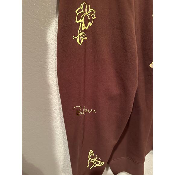 NWT Disney BDR Samii Ryan Mulan Tonal Brown Appliqué Icons Crewneck Sweatshirt L - Picture 3 of 8